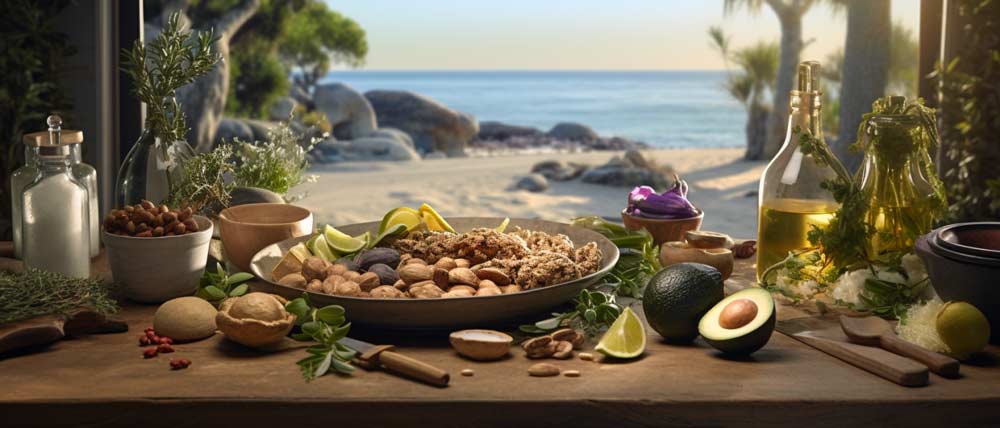 Une scène magnifique avec une alimentation saine dans un style réaliste, une nutritionniste, une bonne ambiance, des aliments joyeux, des couleurs vertes et colorées