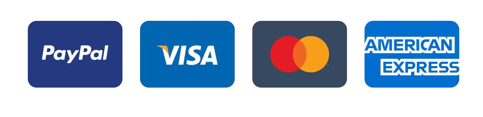 Cartes de paiement acceptées